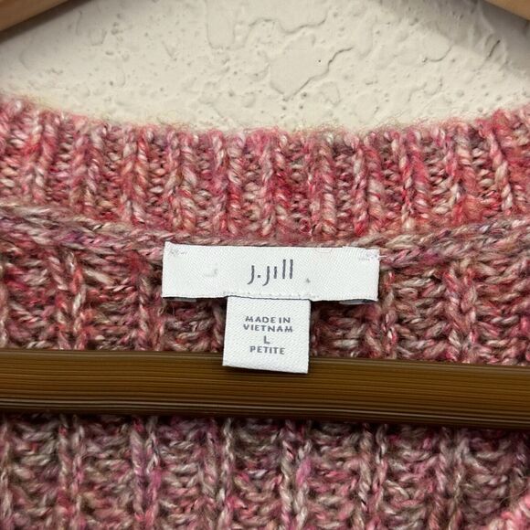 J. JILL Striped Chunky Knit Crew Neck Pullover Sweater Bohemian in Multi - Picture 6 of 10